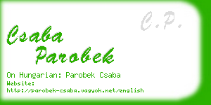 csaba parobek business card